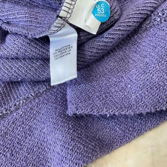 TCU Horned Frogs Terry Cloth Athleisure Top women’s S Purple embroidered logo - Picture 11 of 12